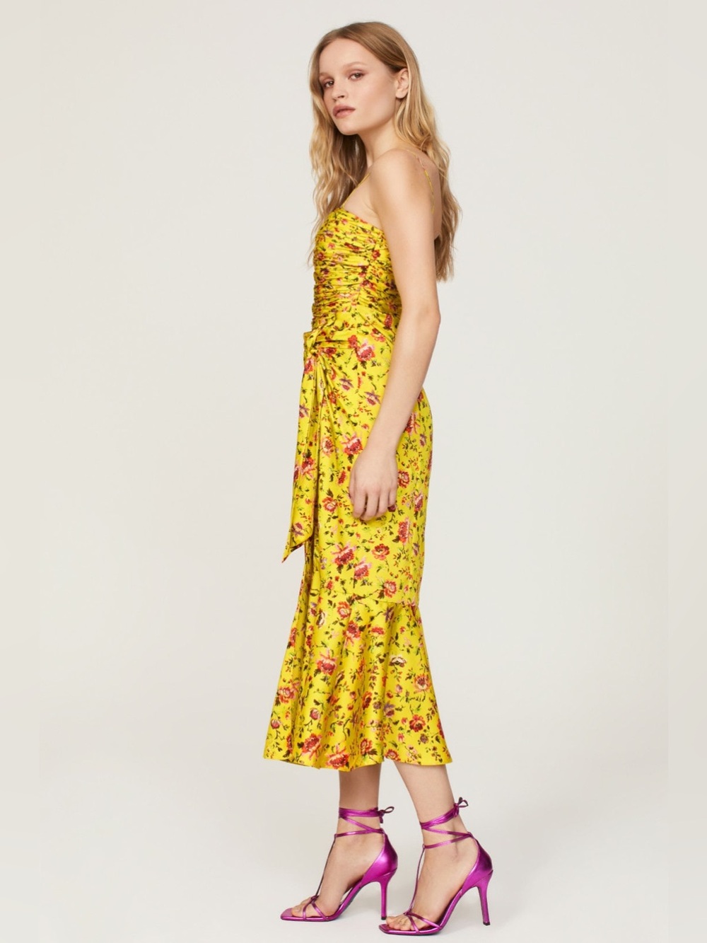 NWT Cinq à Sept Provence Katz Ruched Midi Dress sz 8 000/294 - Picture 11 of 16